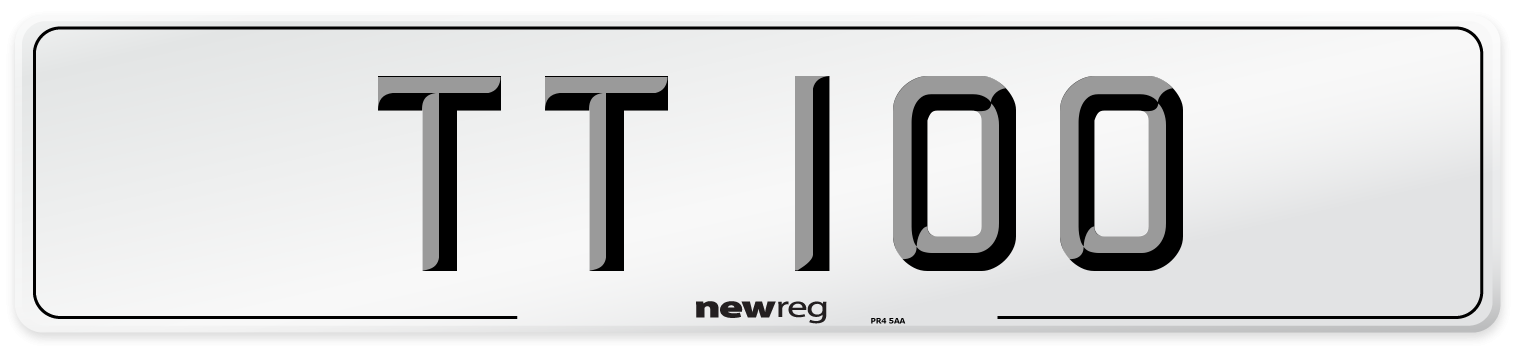 TT 100 Number Plate from New Reg